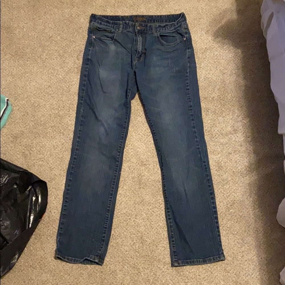 Carbon slim straight jeans